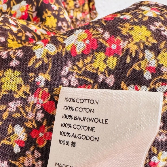 Free People Making Plans Floral Boho Point Colar Mini Dress - Picture 14 of 14